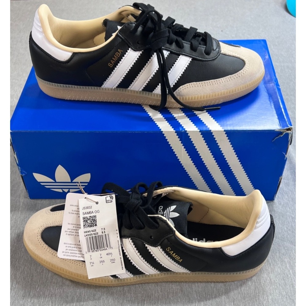 adidas Samba OG Black White Beige Sneakers